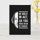 Seien Sie großartig in der Tat Shakespeare dieses  Karte (Gelbe Blume)