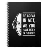 Seien Sie großartig in der Tat Shakespeare dieses Notizblock (Vorderseite)