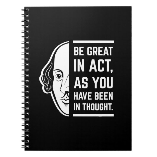 Seien Sie großartig in der Tat Shakespeare dieses Notizblock (Vorderseite)