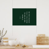 Seien Sie grün Poster (Küche)