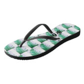Seien Sie Grüne Wilde Bananen-Blätter Flip Flops Badesandalen (Schrägansicht)