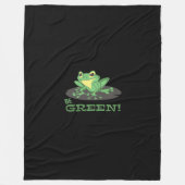 Seien Sie grüner Frosch | Cartoon Frosch | Funny F Fleecedecke (Vorderseite)