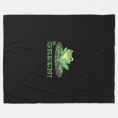 Seien Sie grüner Frosch | Cartoon Frosch | Funny F Fleecedecke (Vorderseite (Horizontal))