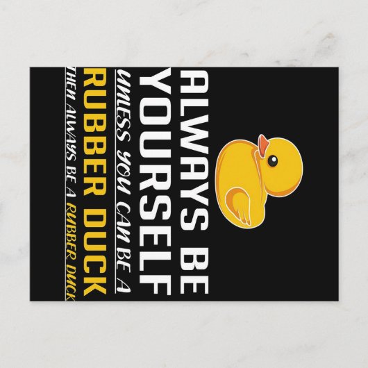Seien Sie Gummi Duck Funny Per_ Ankündigungspostkarte (Vorderseite)