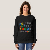 Seien Sie gut Autismus Bewusstsein positive Botsch Sweatshirt (Vorne ganz)