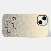 Seien Sie gut Do good Leaf Blume Muster Gold Braun Case-Mate iPhone Hülle (Rückseite (Horizontal))