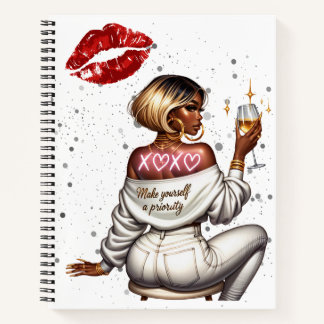 Seien Sie gut für sich selbst im Skizzbuch Notizblock