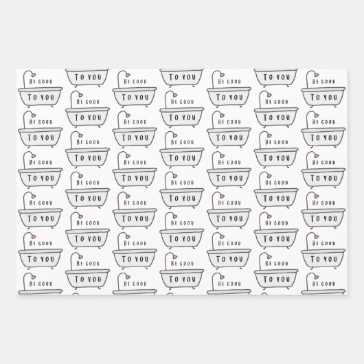 Seien Sie gut, wenn Sie Papierblätter einpacken Geschenkpapier Set (Vorderseite)