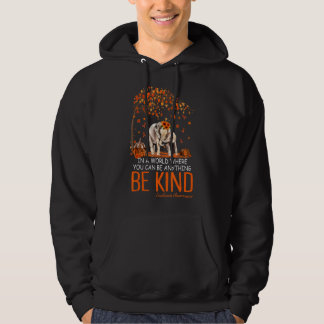 Seien Sie gütiger Baum Elephant Orange Leukemia Aw Hoodie