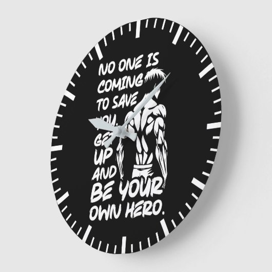 Seien Sie Ihr eigener Held - Anime Bodybuilding Gy Große Wanduhr (Winkel)