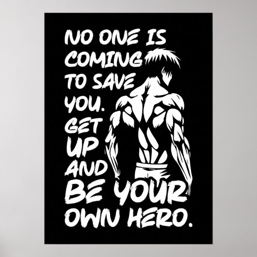 Seien Sie Ihr eigener Held - Anime Bodybuilding Gy Poster (Vorne)