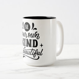 Seien Sie Ihr eigener schöner Inspirationskaffee Zweifarbige Tasse