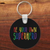 Seien Sie Ihr eigener Superheld, inspirierendes Zi Schlüsselanhänger (Vorderseite)