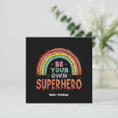 Seien Sie Ihr eigener Superheld mit Inspiration un Einladung (Stehend Vorderseite)