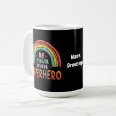 Seien Sie Ihr eigener Superheld mit Inspiration un Kaffeetasse (Vorderseite Links)