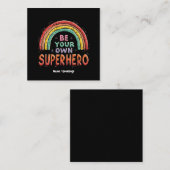 Seien Sie Ihr eigener Superheld mit Inspiration un Quadratische Visitenkarte (Vorne/Hinten)