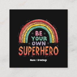 Seien Sie Ihr eigener Superheld mit Inspiration un Quadratische Visitenkarte