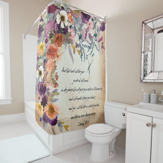 Seien Sie Ihr Führer, Herbst-Blumenmix Duschvorhang (Beispiel)