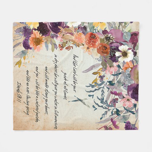 Seien Sie Ihr Führer, Herbst-Blumenmix Fleecedecke (Vorderseite (Horizontal))