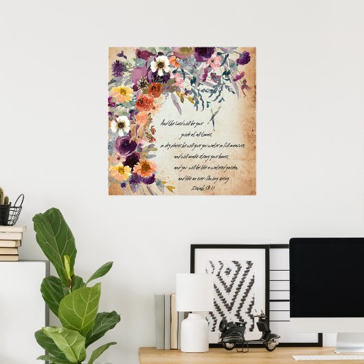 Seien Sie Ihr Führer, Herbst-Blumenmix Poster (Heimbüro)