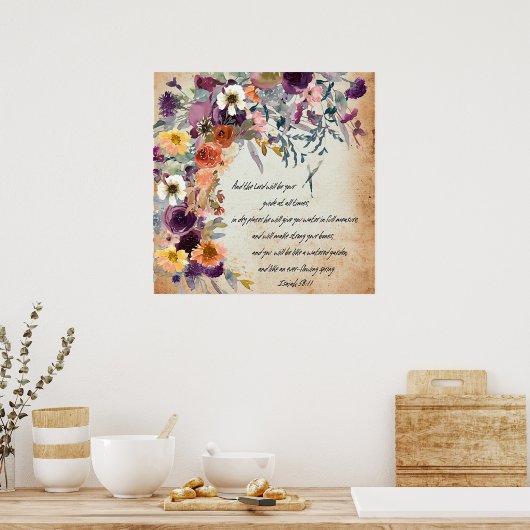 Seien Sie Ihr Führer, Herbst-Blumenmix Poster (Küche)