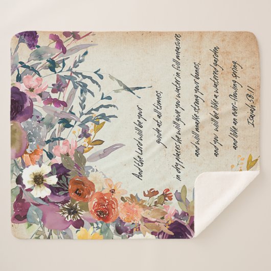 Seien Sie Ihr Führer, Herbst-Blumenmix Sherpadecke (Vorderseite (Horizontal))