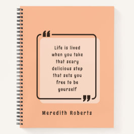 Seien Sie Ihr Motivierend Zitat Chic Peach Notizblock