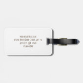 Seien Sie Ihr schönes Skriptbriefe Kupfer Gepäckanhänger (Rückseite horizontal)