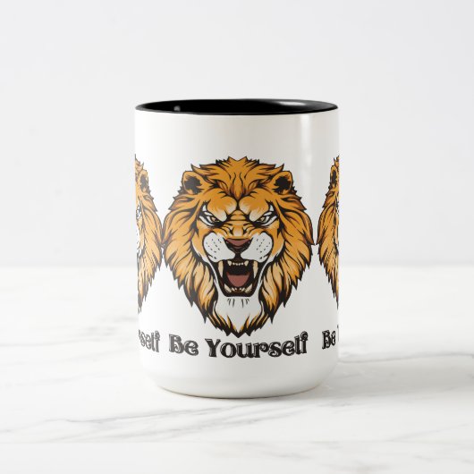 Seien Sie Ihr selbst - Attitude zitiert Kaffee-Tas Zweifarbige Tasse (Mittel)