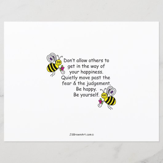 Seien Sie Ihr selbst_Flachpapier Blatt 11"x8.5" (Rückseite)