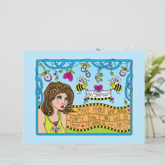 Seien Sie Ihr selbst_Flachpapier Blatt 11"x8.5" (Stehend Vorderseite)