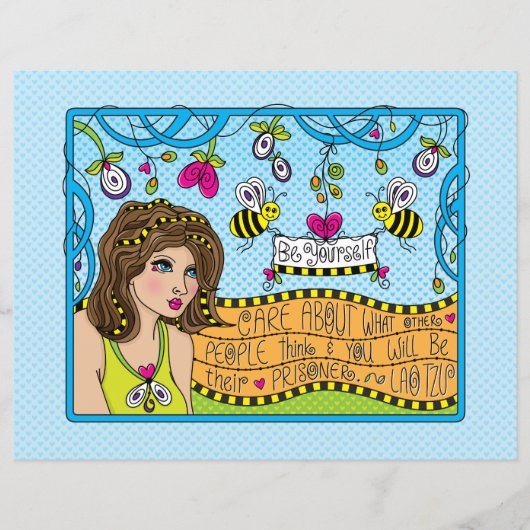 Seien Sie Ihr selbst_Flachpapier Blatt 11"x8.5" (Vorderseite)