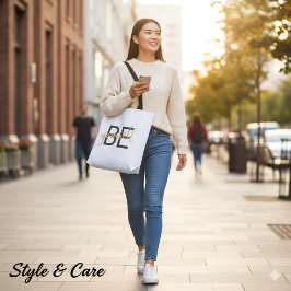 Seien Sie Ihr selbst inspirierender Werbetext Tasche