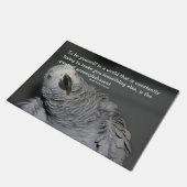 Seien Sie Ihr selbst Zitat Niedlichen Papagei Insp Fußmatte (Schrägansicht)