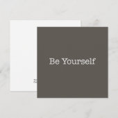 Seien Sie Ihre eigene Note Card Mitteilungskarte (Vorne/Hinten)