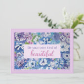 Seien Sie Ihre eigene schöne Affirmationskarte Einladung (Stehend Vorderseite)