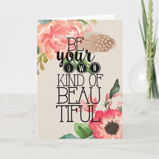 Seien Sie Ihre eigene schöne, leere Grußkarte Karte (Vorderseite)