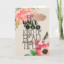 Seien Sie Ihre eigene schöne, leere Grußkarte Karte