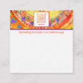 Seien Sie Ihre eigenen schönen Inspirivity Kindnes Quadratische Visitenkarte (Rückseite)