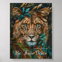 Seien Sie Ihre Stimme mit Wörtern Print & Download Poster