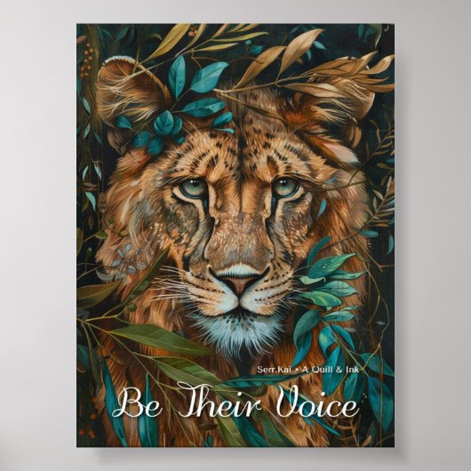 Seien Sie Ihre Stimme mit Wörtern Print & Download Poster (Vorne)