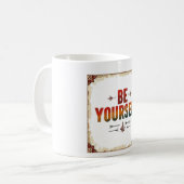 Seien Sie Ihre Tasse | Tasse mit Regenbogen (Vorderseite Links)