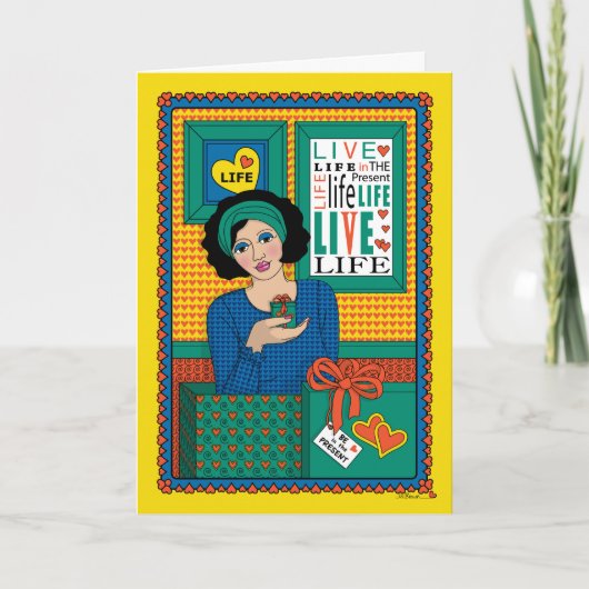 Seien Sie im anwesenden_B_Greeting Karte (Vorderseite)