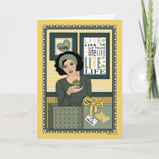 Seien Sie im anwesenden_C_Greeting Karte (Vorderseite)