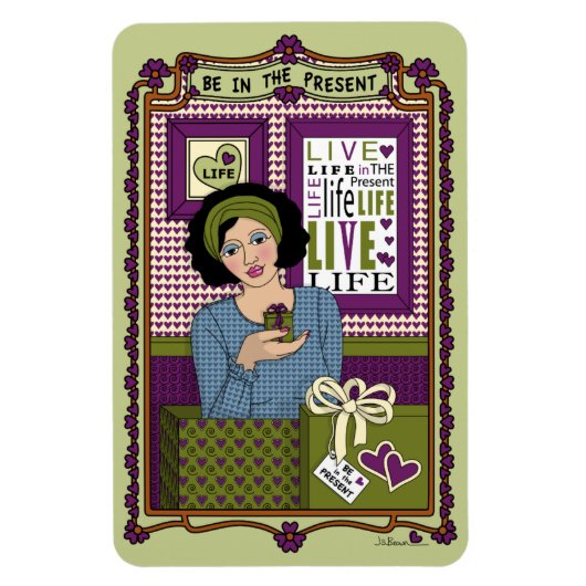 Seien Sie im Magnet "Present_A_4x6 Kühlschrank". (Vertikal)