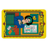 Seien Sie im Magnet Present_B_4x6 Kühlschrank. (Horizontal)