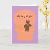 Seien Sie im Stuhl, denken Sie, Grußkarten Karte (Gelbe Blume)