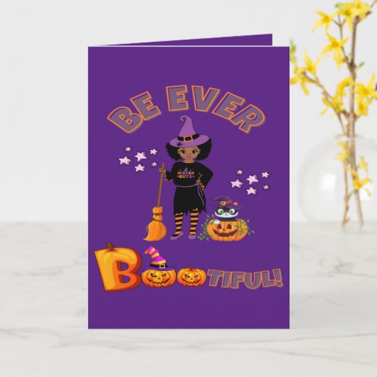 Seien Sie immer bootisch Halloween Karte (Gelbe Blume)