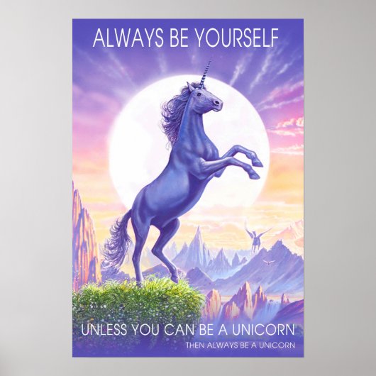 Seien Sie immer ein Lila Einhorn-Poster Poster (Vorne)