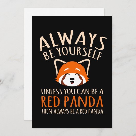 Seien Sie immer ein Niedlicher Panda-Tier Pandas L Dankeskarte (Vorne/Hinten)